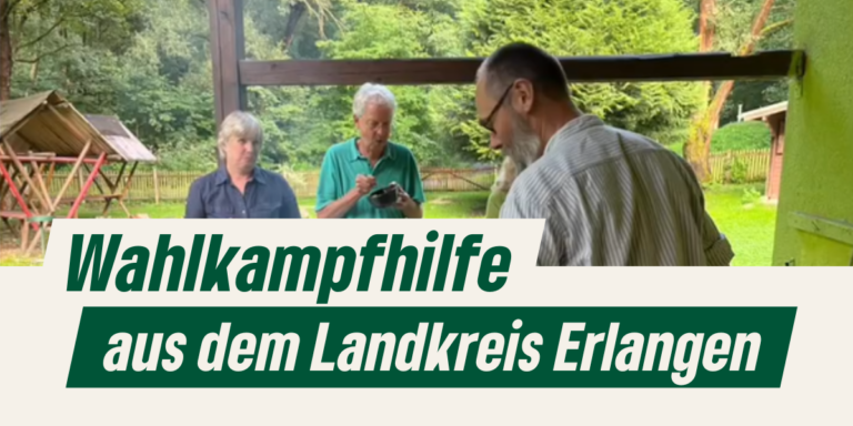 Wahlkampfhilfe aus dem Landkreis Erlangen