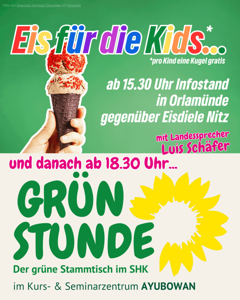 Grüner Infostand und Stammtisch mit Landessprecher Luis Schäfer