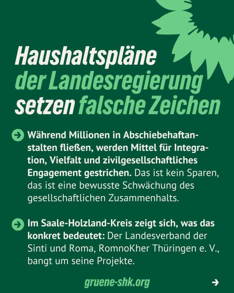 Kein Rotstift am Zusammenhalt – Solidarität mit RomnoKher Thüringen e. V.